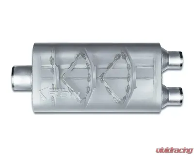 Street Flow Aluminized 3 Chamber Performance Muffler Center In Dual Out Chevrolet | GMC | Ram 2007-2022 - SF435502