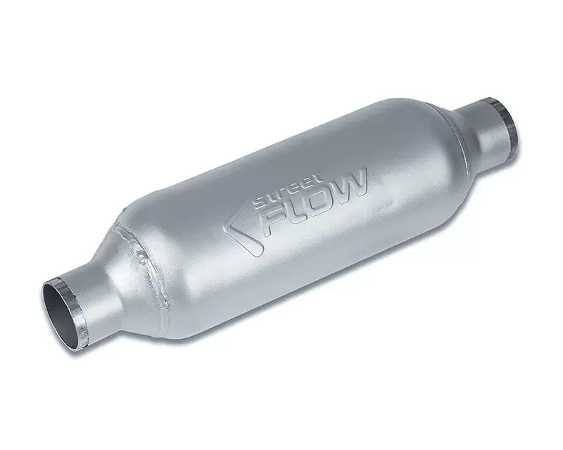 Street Flow Aluminized 1 Chamber Performance Muffler Round Body Audi | BMW | Dodge | Ford | Honda | Jeep | Mazda | Mercury | Mini | Nissan | Scion | Subaru | Toyota | Volkswagen 1980-2022 - SF513225