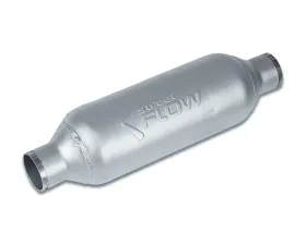 Street Flow Aluminized 1 Chamber Performance Muffler Round Body Audi | BMW | Dodge | Ford | Honda | Jeep | Mazda | Mercury | Mini | Nissan | Scion | Subaru | Toyota | Volkswagen 1980-2022