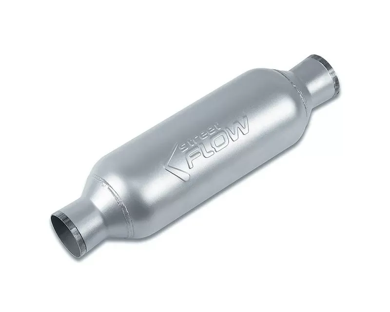 Street Flow Aluminized 1 Chamber Performance Muffler Round Body Audi | BMW | Chevrolet | Ford | GMC | Hummer | Jeep | Nissan | Pontiac | Subaru | Toyota 1955-2023 - SF513250