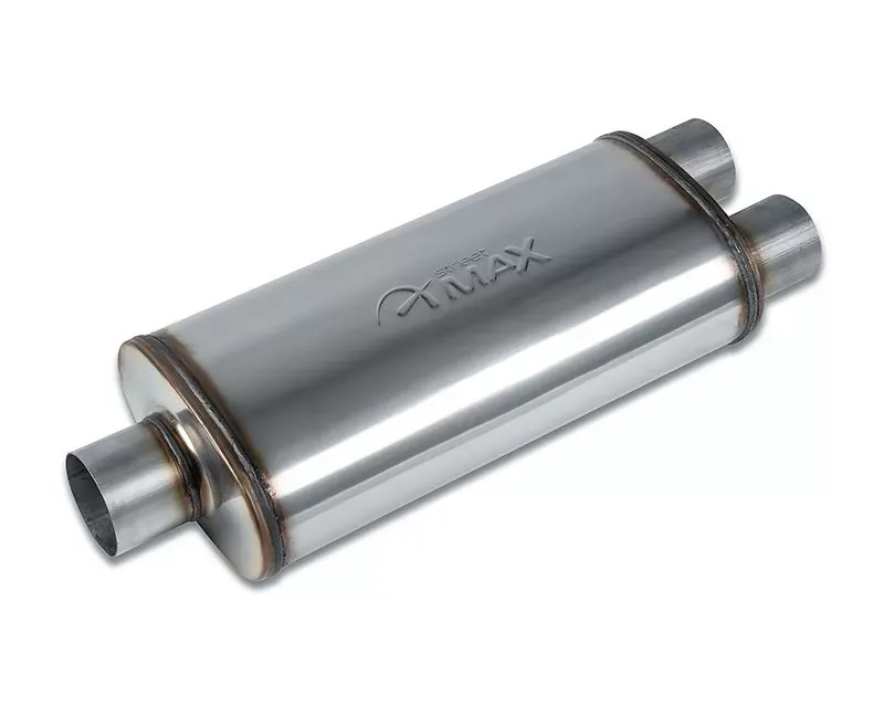 Street Max Straight Through Performance Muffler Oval Body 3" Center In / 3" Dual Out - SM12298