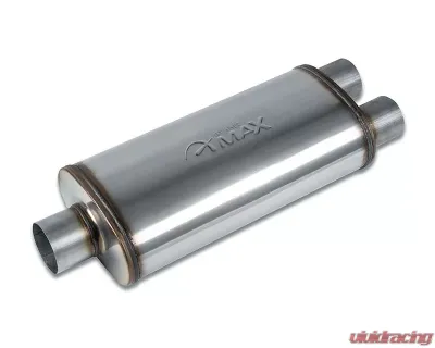 Street Max Straight Through Performance Muffler Oval Body 3" Center In / 3" Dual Out - SM12298