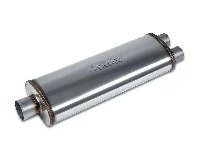 Street Max Straight Through Performance Muffler Oval Body 3" Center In / 2.5" Dual Out - SM12388