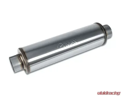 Street Max Straight Through Performance Muffler Round Body 30" Overall Length 24" Body Length 4" Center In / 4" Center Out - SM12772