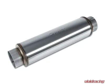 Street Max Straight Through Performance Muffler Round Body 30" Overall Length 24" Body Length 5" Center In / 5" Center Out - SM12774