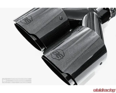 Aero Exhaust Carbon Fiber Tip 4.0" Dual Out 2.5" In Driver Side - 10113