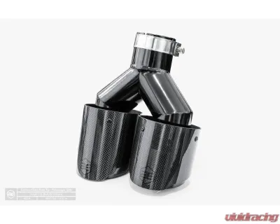 Aero Exhaust Carbon Fiber Tip 4.0" Dual Out 2.5" In Pass Side - 10114