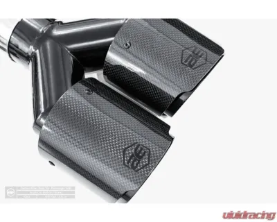 Aero Exhaust Carbon Fiber Tip 4.0" Dual Out 2.5" In Pass Side - 10114