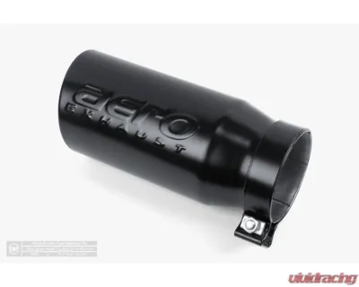 Aero Exhaust 5.0" Black Powder Coat Tip 4.0" In Angle Rolled Edge - 10118