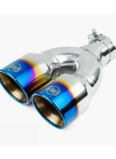 Aero Exhaust Blue Flame Tip 3.5" Dual Out 2.25" In Rolled Edge                                     - 10122 - Image 3