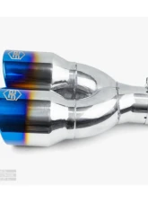 Aero Exhaust Blue Flame Tip 3.5" Dual Out 2.25" In Rolled Edge                                     - 10122 - Image 2