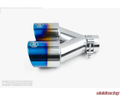 Aero Exhaust Blue Flame Tip 3.5" Dual Out 2.25" In Driver Side - 10124