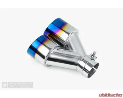 Aero Exhaust Blue Flame Tip 3.5" Dual Out 2.25" In Driver Side - 10124