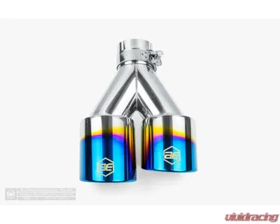 Aero Exhaust Blue Flame Tip 3.5" Dual Out 2.25" In Pass Side - 10125
