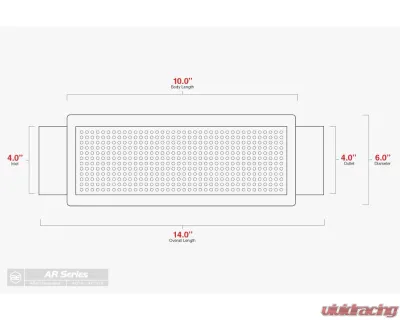 Aero Exhaust AR Resonator 6.0" Round Body 4.0" In/Out 10.0" Long - AR40