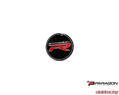 Paragon Performance Black/Red Stingray R Center Caps Chevrolet C8 Corvette 2020-2024 - 84384897