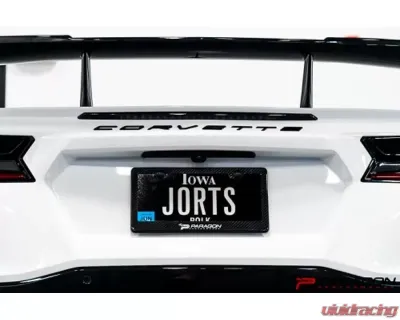 Paragon Performance Carbon Fiber License Plate Frame Chevrolet C8 Corvette Coupe 2020-2024 - PP-A0001