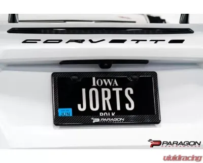 Paragon Performance Carbon Fiber License Plate Frame Chevrolet C8 Corvette Coupe 2020-2024 - PP-A0001