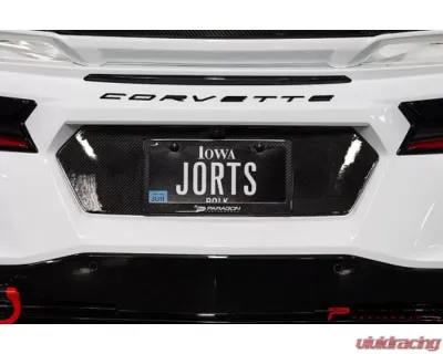 Paragon Performance Carbon Fiber / Flash License Plate Insert Chevrolet C8 Corvette 2020-2024 - PP-C0006