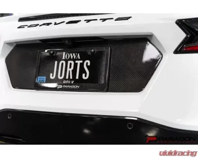 Paragon Performance Carbon Fiber / Flash License Plate Insert Chevrolet C8 Corvette 2020-2024 - PP-C0006