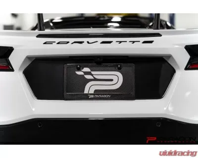 Paragon Performance Carbon Fiber / Flash License Plate Insert Chevrolet C8 Corvette 2020-2024 - PP-C0006