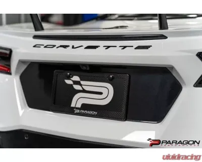 Paragon Performance Carbon Fiber / Flash License Plate Insert Chevrolet C8 Corvette 2020-2024 - PP-C0006