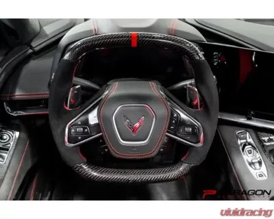 Paragon Performance C8 Z06 Style Corvette Carbon Fiber Steering Wheel Chevrolet C8 Corvette 2020-2024 - PP-STW001