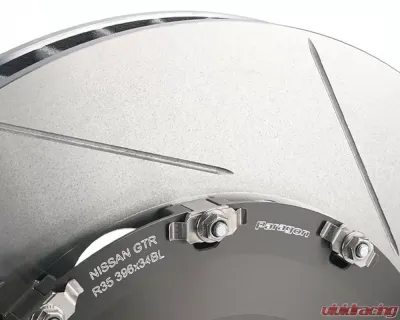 Paragon Performance 2-piece Front Larger Rotors (Pair) 390mmx34mm (15.59"x1.34") Nissan GT-R R35 2008+ - P2R.035.390.340.24150.05.01.01/02.F