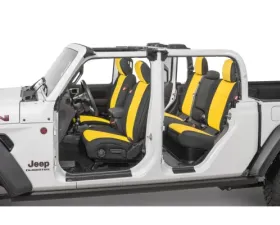 Diver Down Front and Rear Neoprene Seat Covers Yellow Jeep Wrangler 2020-2021
