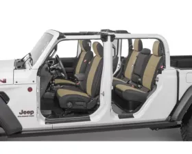 Diver Down Front and Rear Neoprene Seat Covers Tan Jeep Wrangler 2020-2021