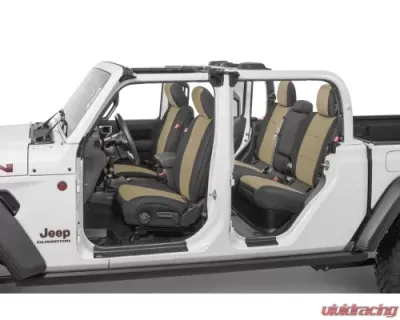 Diver Down Front and Rear Neoprene Seat Covers Tan Jeep Wrangler 2020-2021 - 14167 4184