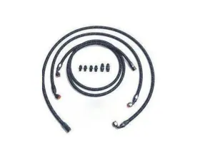 Full Send Diesel Black Braided Stock Replacement Transmission Line Kit Cummins Dodge Ram 2500 | 3500 2003-2007