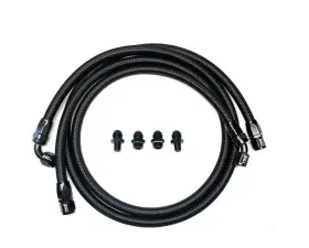 Full Send Diesel Black Braided Mishimoto Transmission Cooler Line Kit Bypass Heat Exchanger Cummins Dodge Ram 2500 | 3500 2003-2007