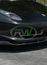 RW Carbon Fiber Front Lip Spoiler Ferrari 458 Italia 2010-2015                                     - Ferrari458-04 - Image 2