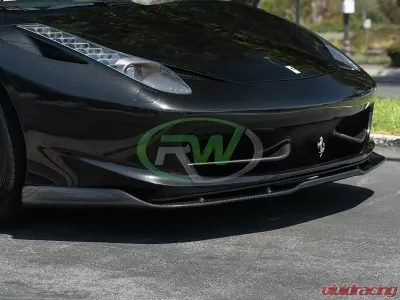 RW Carbon Fiber Front Lip Spoiler Ferrari 458 Italia 2010-2015 - Ferrari458-04