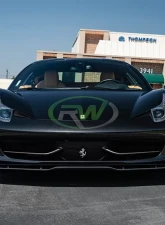 RW Carbon Fiber Front Lip Spoiler Ferrari 458 Italia 2010-2015                                     - Ferrari458-04 - Image 3