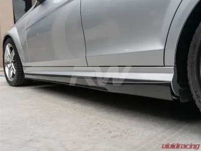 RW Carbon DTM CF Side Skirt Extensions Mercedes-Benz W204 C63 2008-2014 - Mercw20443