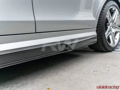 RW Carbon DTM CF Side Skirt Extensions Mercedes-Benz W204 C63 2008-2014 - Mercw20443