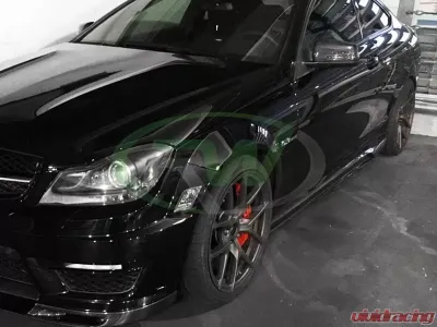 RW Carbon DTM CF Side Skirt Extensions Mercedes-Benz W204 C63 2008-2014 - Mercw20443