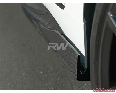 RW Carbon Full Carbon Fiber Side Skirt Extensions BMW i4 2022-2023 - bmwi4002