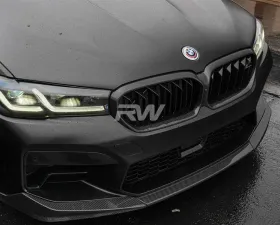 RW Carbon Fiber Front Lip Spoiler BMW F90 M5 LCI 2021-2022