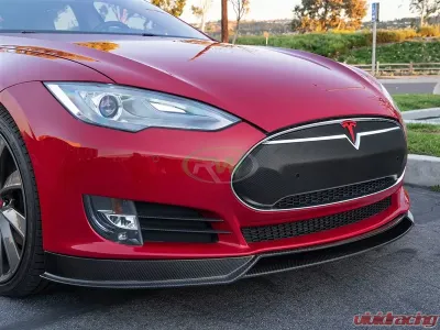 RW Carbon Fiber Front Lip Spoiler Tesla Model S 2012-2015 - Tesla02