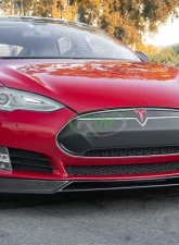 RW Carbon Fiber Front Lip Spoiler Tesla Model S 2012-2015                                     - Tesla02 - Image 2