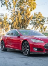 RW Carbon Fiber Front Lip Spoiler Tesla Model S 2012-2015                                     - Tesla02 - Image 3