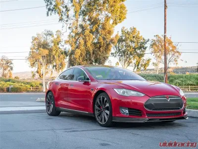 RW Carbon Fiber Front Lip Spoiler Tesla Model S 2012-2015 - Tesla02