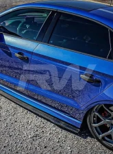 RW Carbon GTX Carbon Fiber Side Skirt Extensions Audi A3 | S3 | RS3 2015-2023                                     - audi8v005 - Image 6