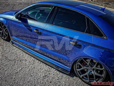 RW Carbon GTX Carbon Fiber Side Skirt Extensions Audi A3 | S3 | RS3 2015-2023 - audi8v005