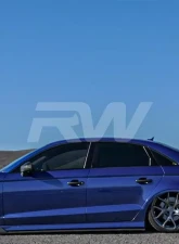 RW Carbon GTX Carbon Fiber Side Skirt Extensions Audi A3 | S3 | RS3 2015-2023                                     - audi8v005 - Image 3