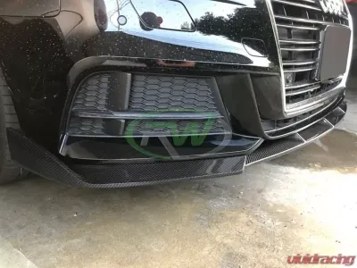 RW Carbon Facelift Carbon Fiber Front Lip w/ SLiPLO Anti-Scrape Kit  Audi 8v A3 | S3 2017-2023 - audi8v006-1