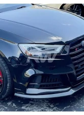 RW Carbon Carbon Fiber GTX Front Lip Audi 8V A3 S-Line 2017-2021                                     - audi8vs302 - Image 3
